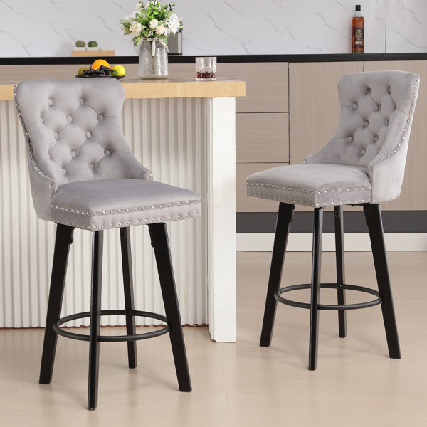 Canora Grey Swivel Bar Stools Set of 2 Wayfair